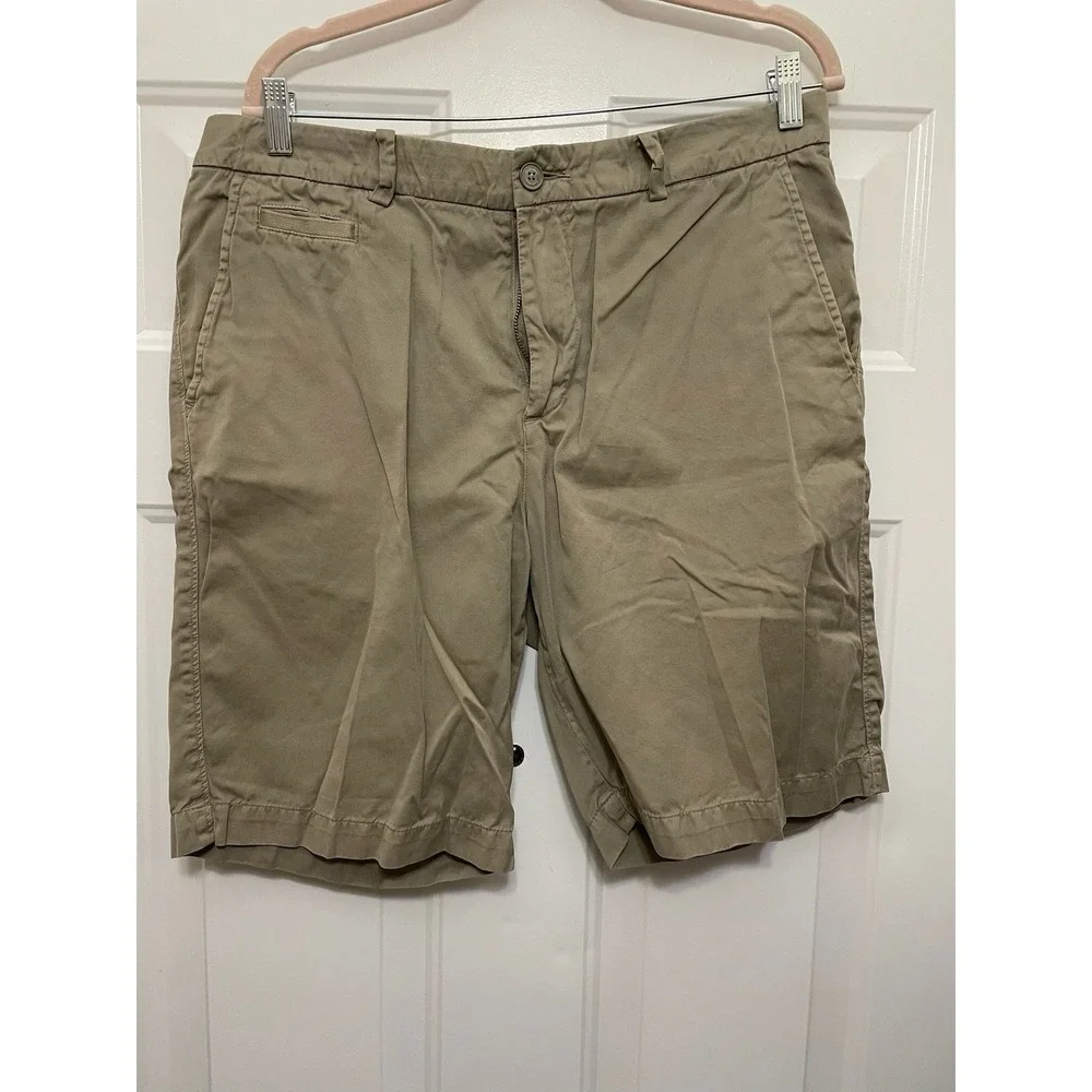 Quiksilver Mens Khaki Chino Shorts Sz 34 Cotton Blend Beach Skater Skater